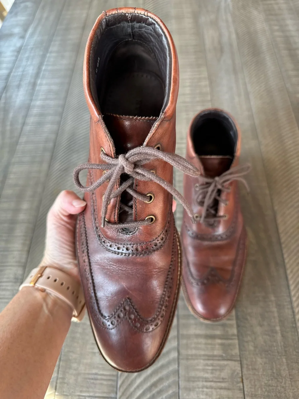 Cole Haan Liam Chukka Wingtip ll Wingtip Leather Ankle Boots Men's Size 8